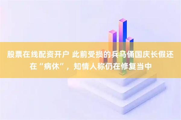 股票在线配资开户 此前受损的兵马俑国庆长假还在“病休”，知情人称仍在修复当中